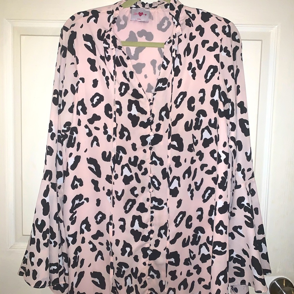 Cheetah long sleeve mini dress